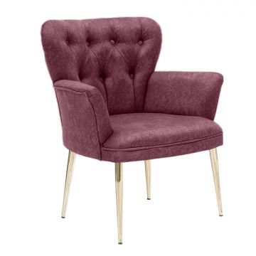 Woody Fashion Wing Chair | 100% Hainbuche, 22 DNS Schaumstoff, Metallbeine | Dusty Rose