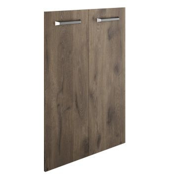 Garderobentüren für offenes Bücherregal Elio | 72 x 2 x 101 cm | Viking Brown Design