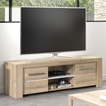 TV-Möbel Oberon 160cm 2 Türen - Eiche/Weiß
