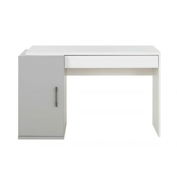 Schreibtisch Hugo 126cm mit 1 Tür und 1 Schublade - grau
