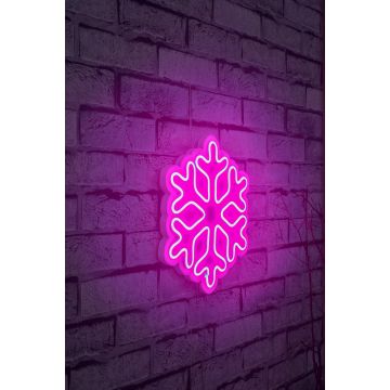 Neonlichter Schneeflocke - Wallity Serie - Rosa