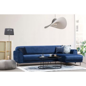 Stilvolles Ecksofa-Bett | Komfortables und einzigartiges Design | Marineblau