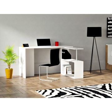 Woody Fashion Study Desk | 18mm | Größe: 130cm | Mehrzweck | Weiß