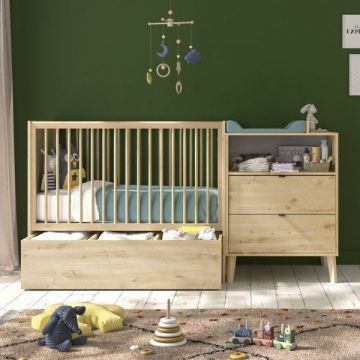 Babyzimmerkombination Lison | Babybett, Kommode, Wickeltisch | Artisan Oak Design
