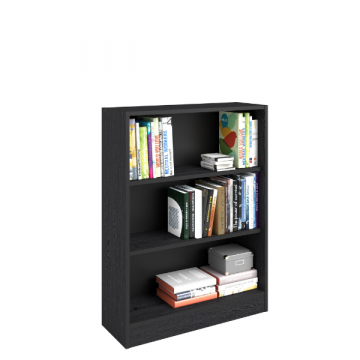 Bücherregal Hobby 104 cm-2 Fachböden-schwarz