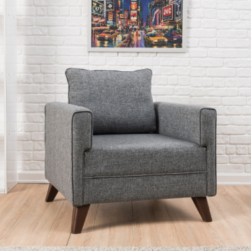 Stilvolles 1-Sitz-Sofa | Bequemes und einzigartiges Design | Grau