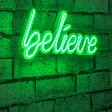 Neonlicht Believe - Serie Wallity - Grün