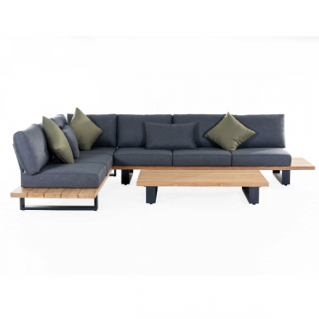 Garten-Lounge-Set Valdez | Dreisitzige Sofas und Couchtisch | Charcoal-design