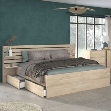 Schlafzimmerset Escale | Doppelbett, Bettschubladenset