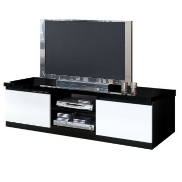 TV-Schrank Roma 150cm - Hochglanz schwarz/weiß