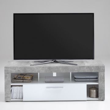TV-Möbel Vidi 150 cm - Beton/Weiß
