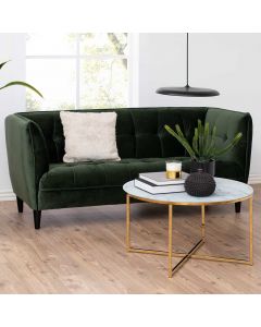 2,5-Sitzer Sofa Don - waldgrün/schwarz