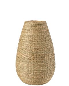 Vase breit dekorativ seegras/bambus naturell