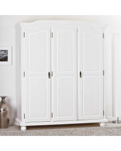 Kleiderschrank Bastian mit 3 Türen - weiß