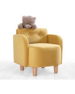 Fluffe Kid's Wing Chair | 100% Baumwolle | Gelb