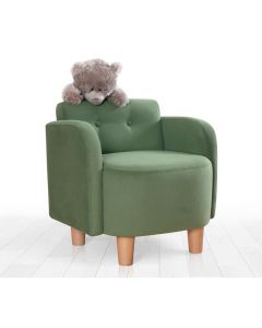 Fluffe Kid's Wing Chair | 100% Baumwolle | Grün