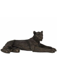 Löwin liegend poly bronze