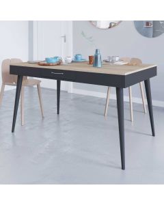 Horizon Tisch 134x85 - Eiche/schwarz