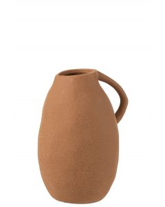 Vase krug keramik braun medium