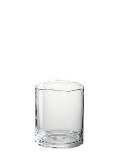 Windlicht unregelmäßiger rand glas transparent klein