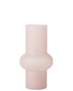 Vase linie kugel glas hell rosa small
