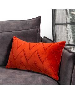 Kissen Simar 50x30cm - orange/rot 