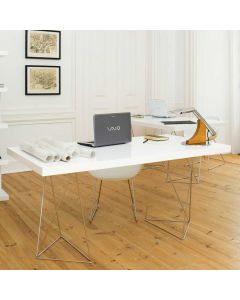 Tisch / Schreibtisch Multis - weiß/verchromt