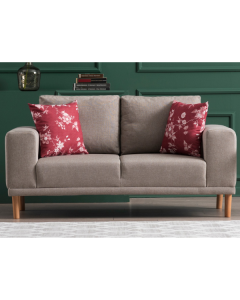 2-Sitzer Sofa | Komfort und einzigartiges Design | Buchenholzrahmen | Creme